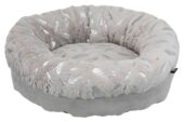 Trixie mand Feather rond zilver / grijs,