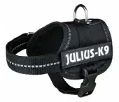 Julius k9 power-harnas labels zwart